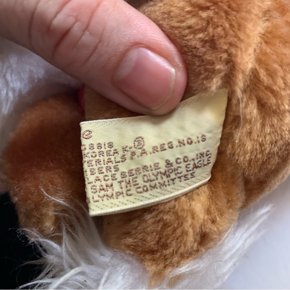 Sam The Olympic Eagle Vintage Stuffed Animal 1980 - Picture 7 of 13